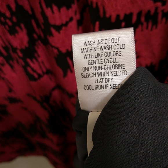 Red Velvet Burnout Mini Dress w/ Black Lining - Sz Large - Picture 7 of 8